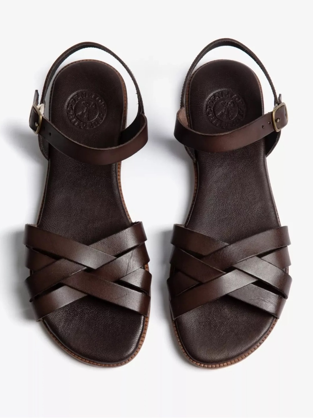 Penelope Chilvers Shepherdess Leather Sandal in rich bitter chocolate 38